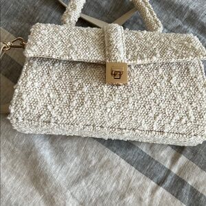 H&M Cream Textured Crossbody Bag